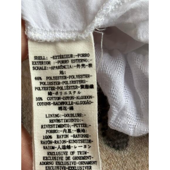 Free People Skies Squareneck Embroidered Cottage Blouse White Cotton Blend Large - Picture 6 of 8